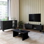 Hanah Home Ravello Juego de Muebles para Sala Mármol Negro